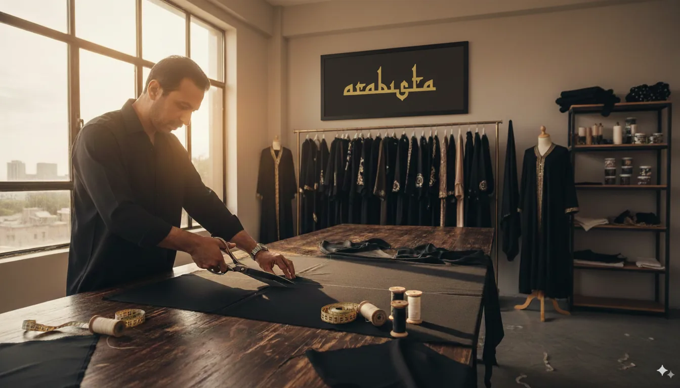 Arabista premium abaya in Nidha Dubai fabric